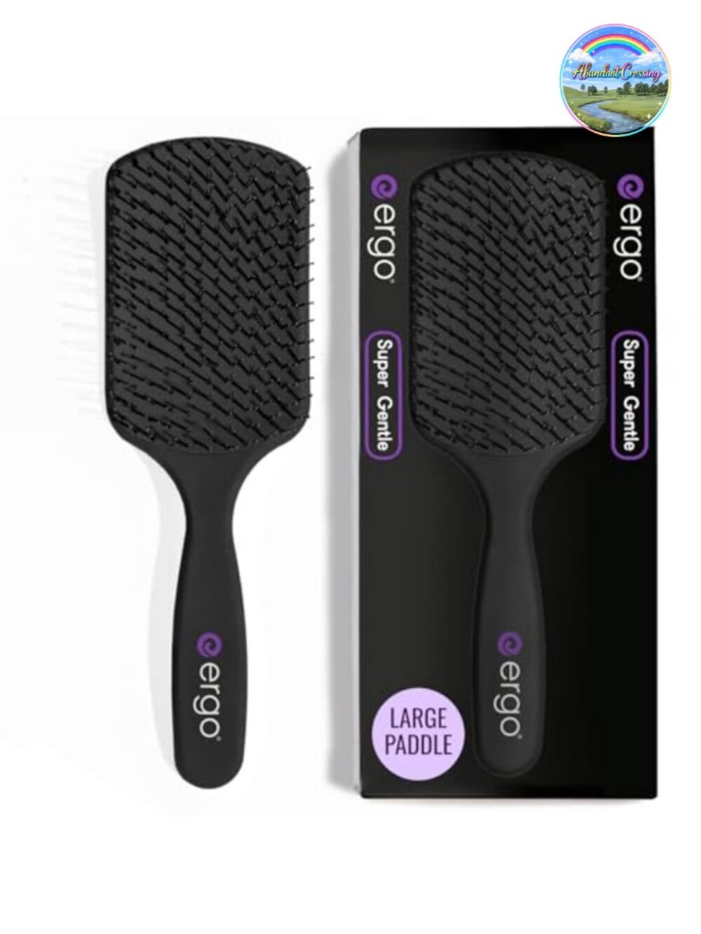 Large Paddle Brush for Blow Drying, Detangles Wet or Dry Hair, Dual-Action